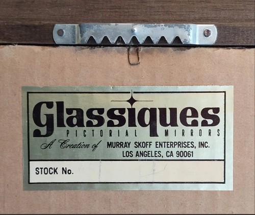 Vintage Pin Up Mirror Pictorial Art Glassiques Rare 14 x 26 in. - Picture 13 of 14