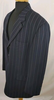 Vicci Uomo Suit 48 R Black Italian Design Jacket Matching Pants Set 39X29.5
