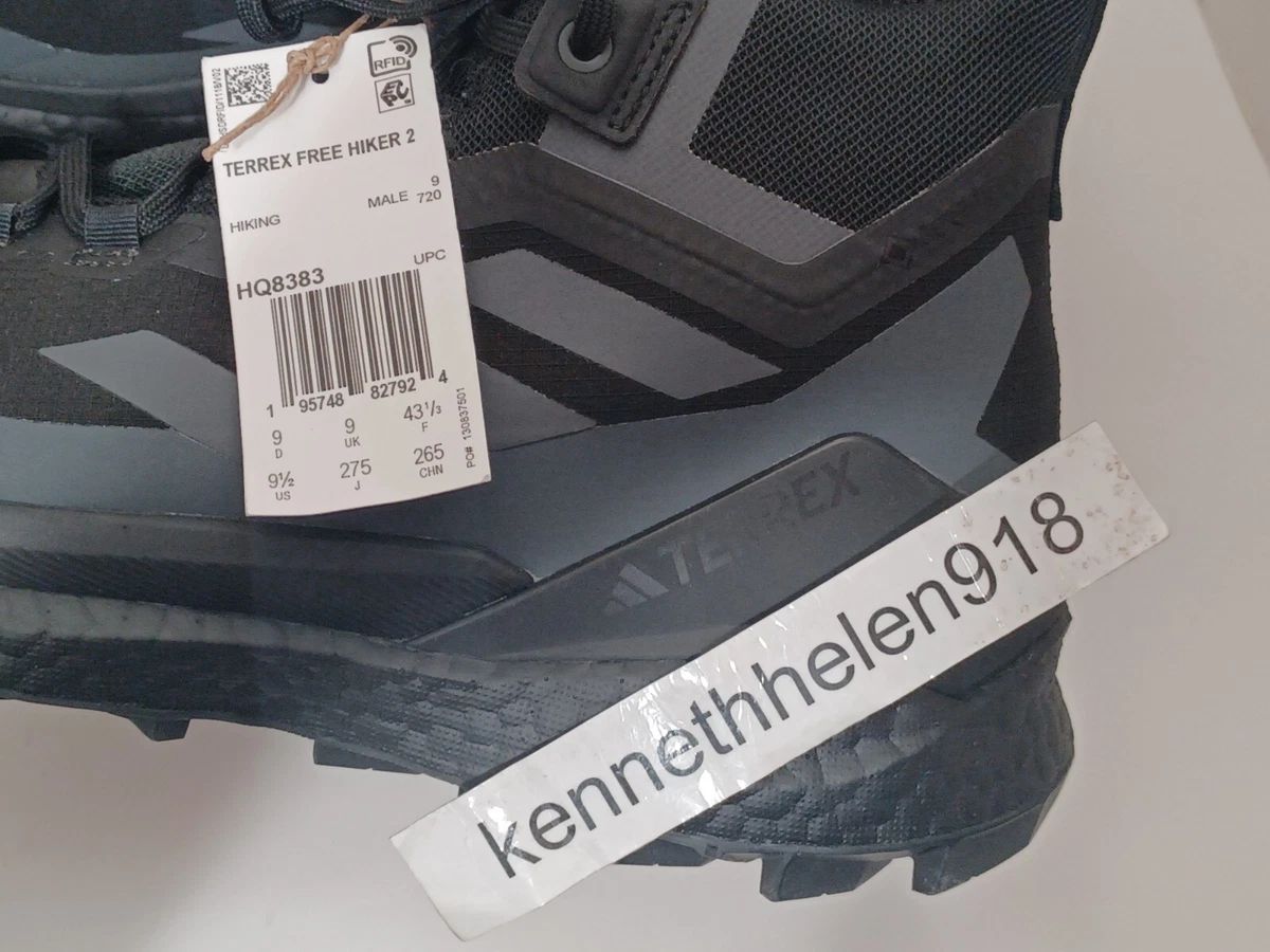 ADIDAS Terrex Free Hiker Gore-Tex 2 Boot Black Gray HQ8383 NEW Sz 8.5M 10W SizeAdidas Men main image 3