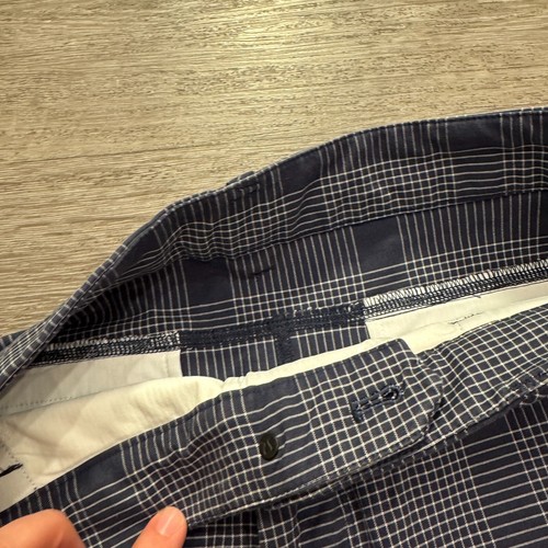 Lululemon Shorts Mens 36 Blue Plaid Stretch ABC Windowpane 11" Chino Performance - Picture 4 of 12