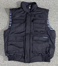 Renegade Outerwear Sportswear Mens M Medium Vest Pockets Plaid Lining Full Zip