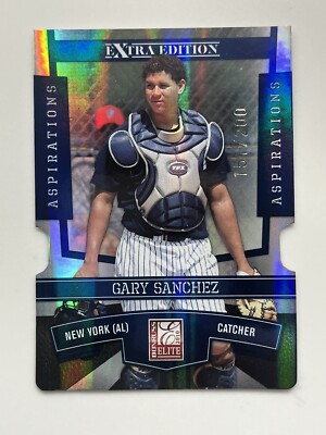 2010 Elite Extra Edition Aspirations Die-Cut #34 Gary Sanchez /200 Yankees Card