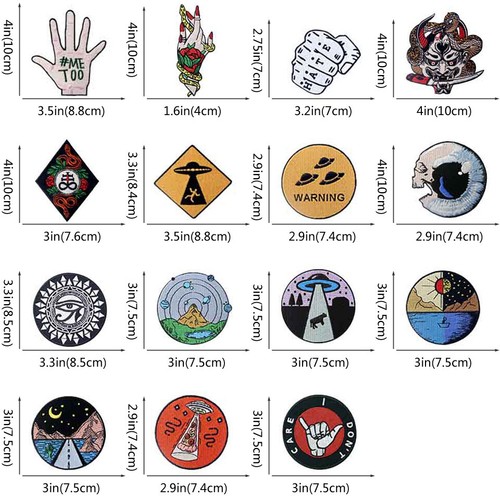 Embroidered Iron Sew On Clothing Patch transfers Badge applique Gift for Jackets - Picture 8 of 137