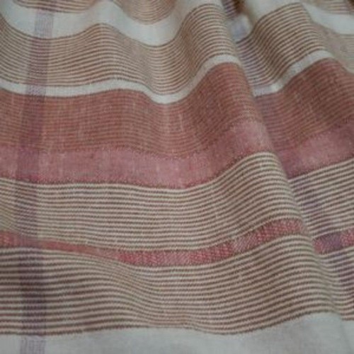 Vintage 80s Pink White Midi Skirt Pockets Stripe - Picture 4 of 8