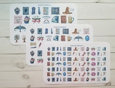Blue Wizard House Planner Stickers- Perfect For Any Planner- Erin Condren, ECLP