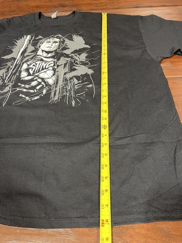 Camiseta de lucha libre Sting para hombre 4XL negra usada WWE WCW TNA AEW - Imagen 5 de 8