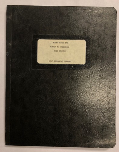 Rolls Royce Spey Engines Notice To Operators 1984-1986 - Bild 1 von 12