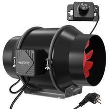 Aygrochy 125mm Rohrventilator Regelbar, Abluftventilator Rohrlüfter mit EC motor