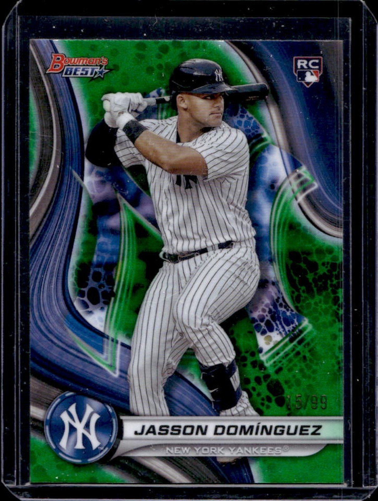 2024 Bowman's Best Jasson Dominguez RC Green Refractor Rookie #15/99 Yankees