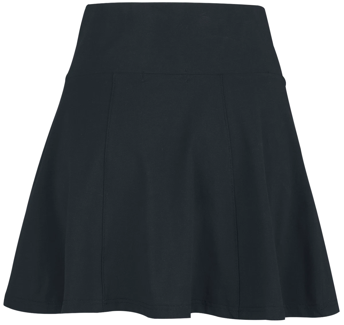 RED by EMP Damen schwarzer kurzer Basic Rock aus elastischem Jerseymaterial