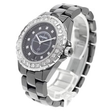 Chanel J12 H2428 38mm Ceramic Black Dial Quartz Date Watch #C12775
