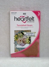 NEW SEALED HEARTFELT CREATIONS 'TARNISHED GEARS' STAMP SET HCPC-3634