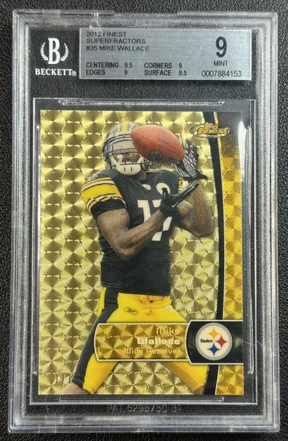 1/1 Mike Wallace BGS 9 2012 Topps Finest #35 Superfractor 1/1 Steelers
