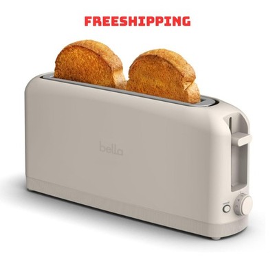 Bella 2-Slice Slim Toaster with Extra Long Slot 6 Setting Shade Control