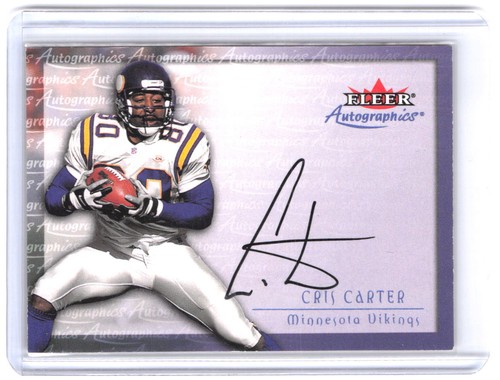 Cris Carter 2000 Fleer Autographics card