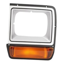 Headlight Bezel w/Turn Signal Light Compatible with 1986-1990 Dodge D100 Left