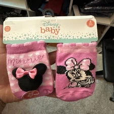 Disney Baby Socks for 0-6 Months Pink Minnie Mouse