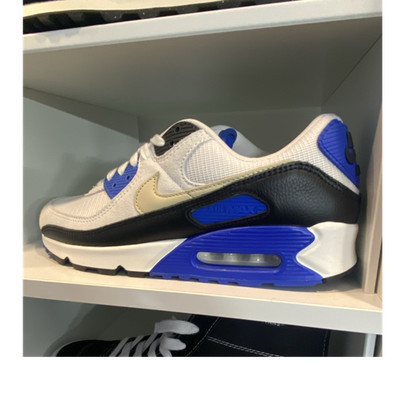 Nike Air Max 90 Premium Racer Blue White Black Suede Low Top Sneaker HF3449-100