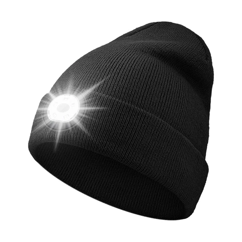 Beanie with Light, Tyep-C Rechargeable LED Hat, Suitable for Running Hiking W... - Picture 1 of 7