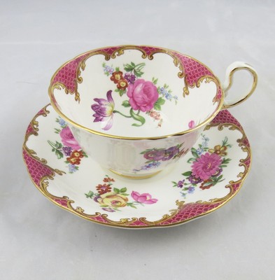 Vintage Aynsley Pink Rose Floral #971 Cup & Saucer England