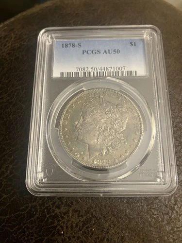 1878 S Morgan Silver Dollar PCGS  AU 50