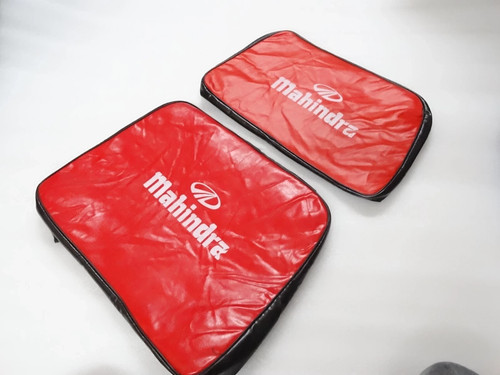 Fit For Mahindra Tractor Red Colour Bottom And Rear Seat Cover - Picture 3 of 5