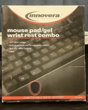 Innovera  Mouse Pad w/Gel Wrist Pad, Nonskid Base, 10-3/8 x 8-7/8, Black