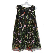 Women’s 12 Tahari Arthur S. Levine Floral Embroidered Shift Dress NWT