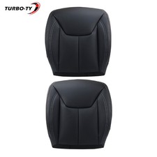 Front Driver Passenger Bottom Seat Covers Black For Jeep Wrangler 2013-2017
