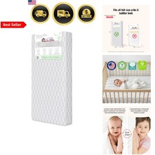 Baby Mattress Crib Toddler Waterproof Breathable Eco-Friendly Support