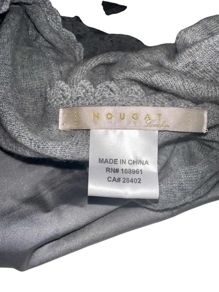 Vestido Y2K Turrón Londres Mujer Cachemira Mezcla Angora Sin Talla Ajuste y Acampanado Gris Foto 4 de 4