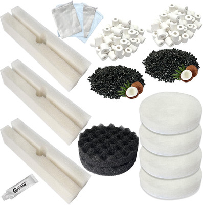 21 PCS Aquarium Media Kits Replacement for Fluval FX4 / FX5 / FX6 Canister Filte