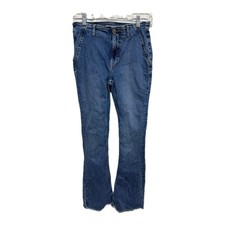 We The Free Free People Women's Flare Jeans Side Slit Denim Size 27 Blue