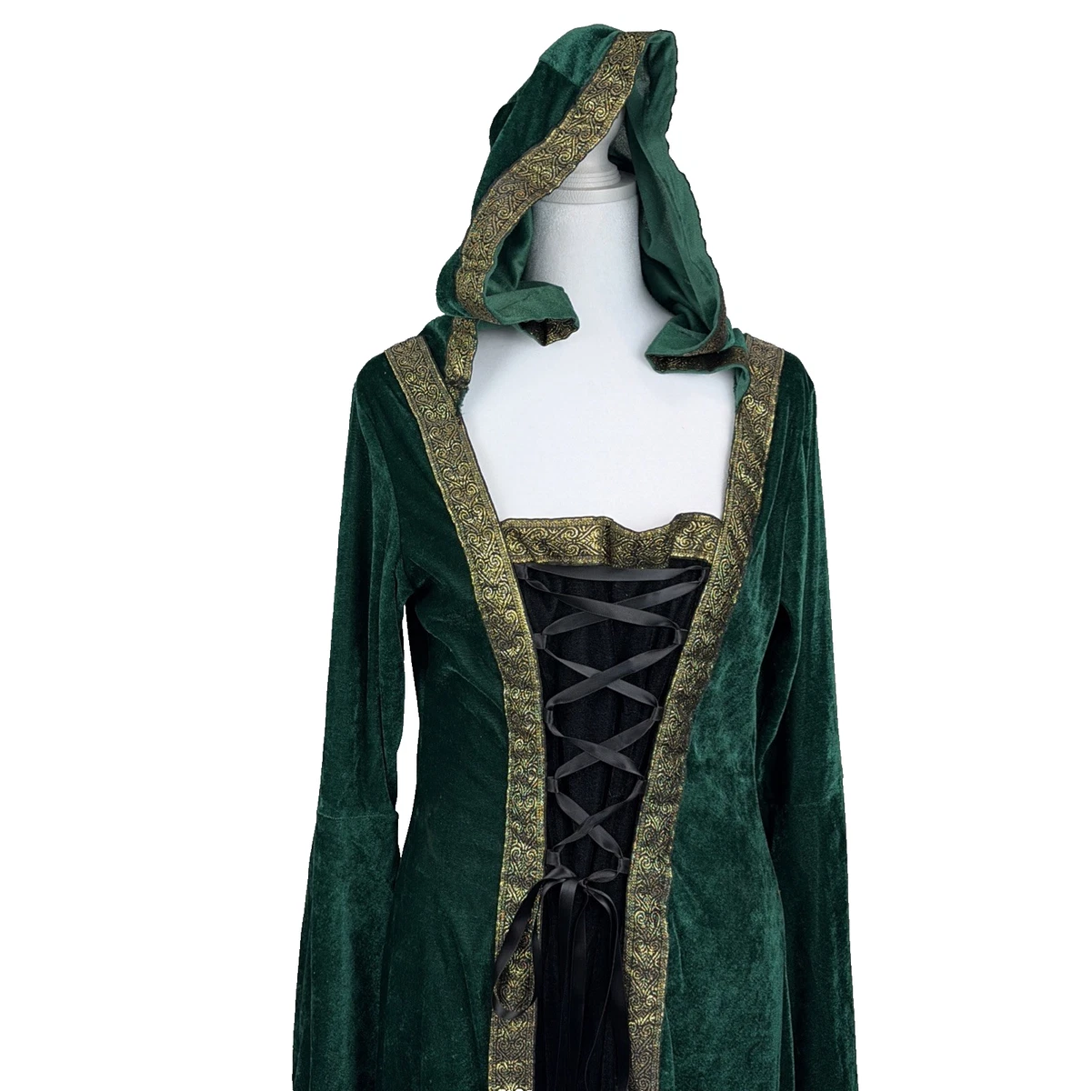 green velvet renaissance dress Size XL Medieval and Costumes for sale Model Josefine