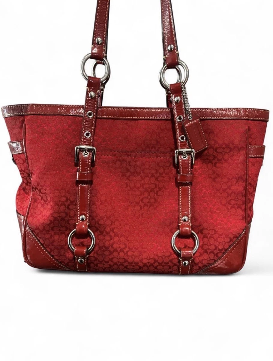Coach Signature Red Tote for sale | eBay