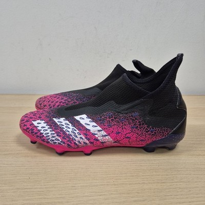 Adidas Predator Freak.3 Firm Ground FG schwarz pink Fußballschuhe ohne Schnürung Uk 9