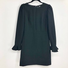 NWT Club Monaco Black Long Sleeve Mini Dress Sheath Fitted Classic Dress Size 2
