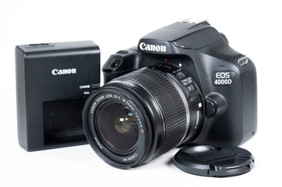 Canon EOS 4000D DSLR + 18-55mm F3.5-5.6 IS Stabiliser Lens - 4,622 Shutter Count