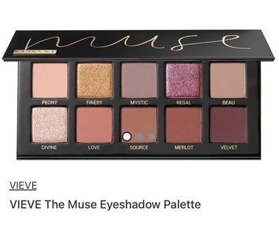 BRANDNEU im Karton VIEVE - The Muse Lidschattenpalette UVP 49 £ 10 x 3,10 g Farben