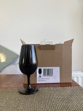 ISO Type Black Wine Tasting Glasses 21cl - Set of 6 (Blind Wine Tastings)