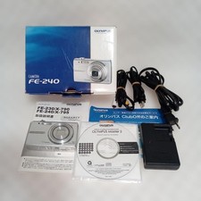 OLYMPUS FE-240 Silver Compact Digital Camera Tested Working Seller Japan