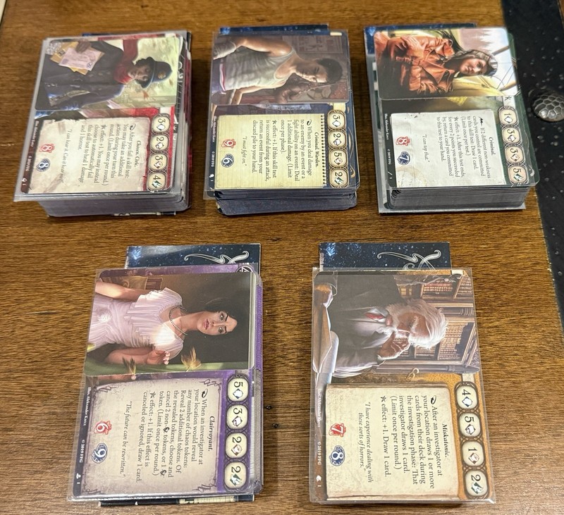 Arkham Horror LCG Investigator Starter Decks All 5 Chapter 1 Decks - MINT