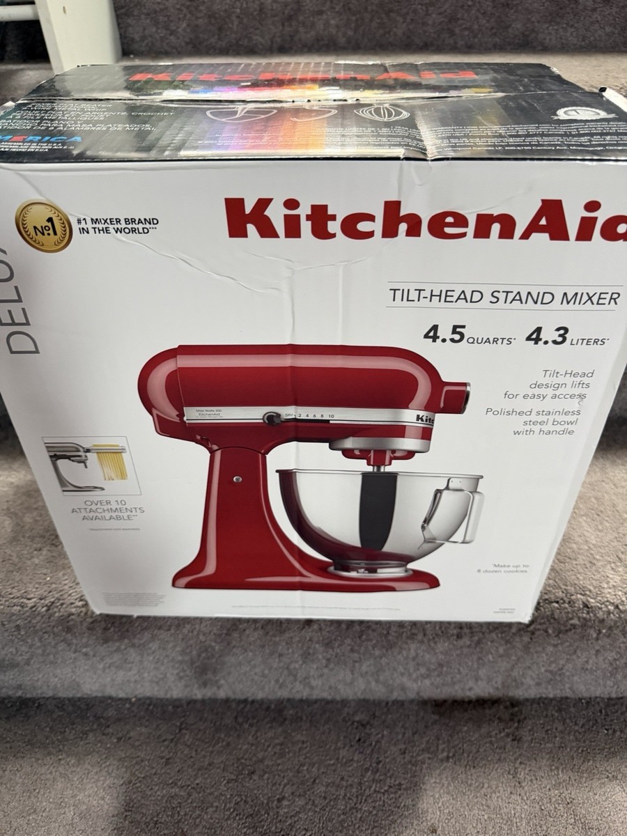 KitchenAid Deluxe 4.5 Quart Tilt-Head Stand Mixer - Empire Red
