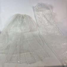 Long Sequin Wedding Veil Womens White Tulle Bridal Headpiece Hair Comb READ