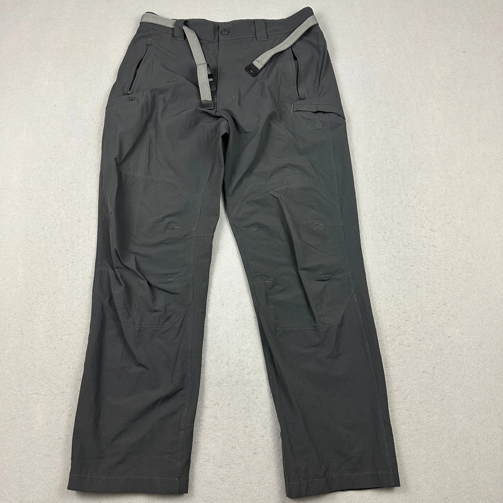The North Face Pants Men 32 Gray Progressor Hiking Climbing Belted Outdoor