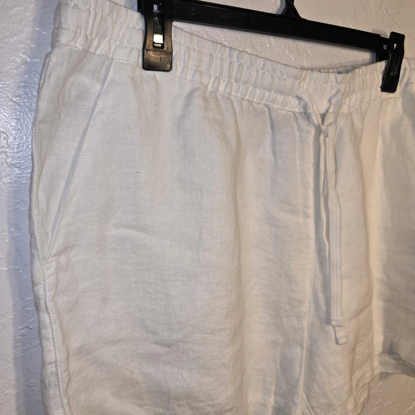 Tommy Bahama Women's XL Two Palms Drawstring Short Easy White 100% Linen