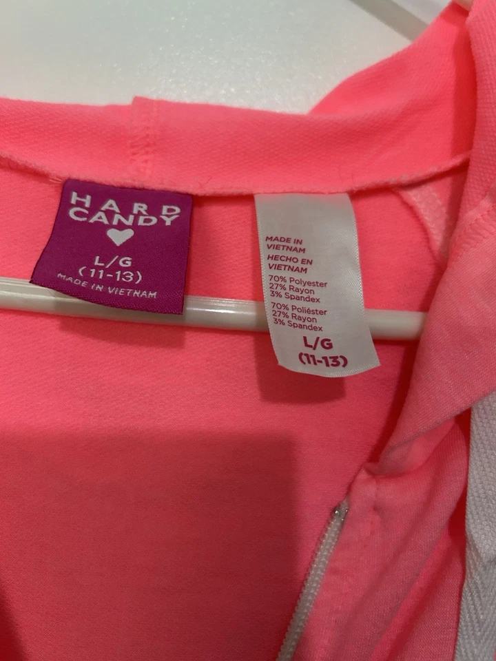 Hard Candy Mujer Rosa Cremallera Sudadera con Capucha Talla Grande 11/13 Foto 2 de 4