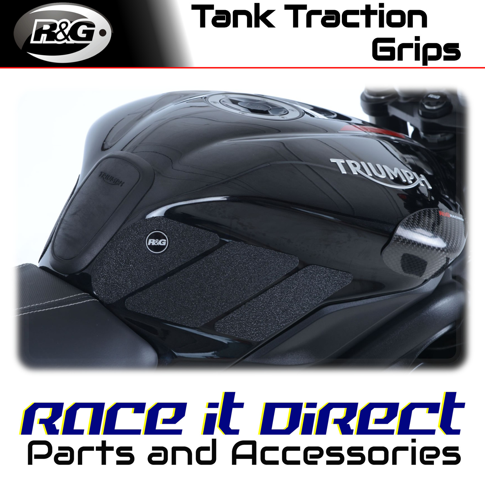 Tank Traction Grips for Triumph Daytona 675 2013-2016 R&G