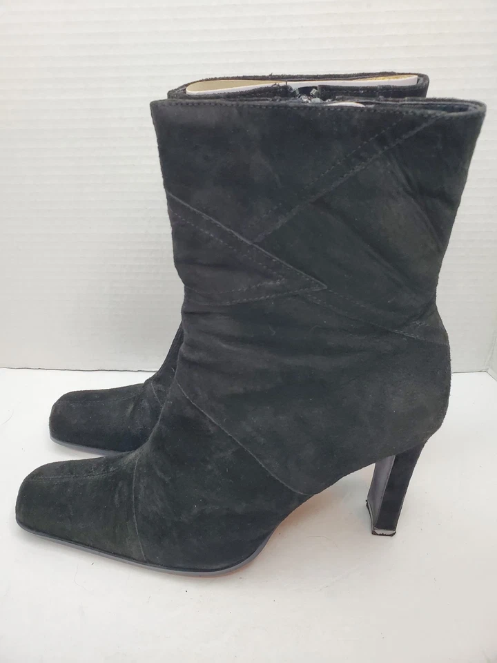 Botas LEI Ditto Tacones Negros Talla 8.5 Para Mujer Gamuza Cuero Usadas en Excelente Condición Envío Rápido  Foto 2 de 4