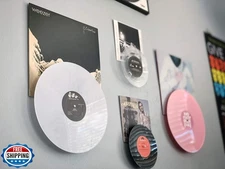 Record Props - Vinyl Record Display - Combine vinyl and album cover on wall. 